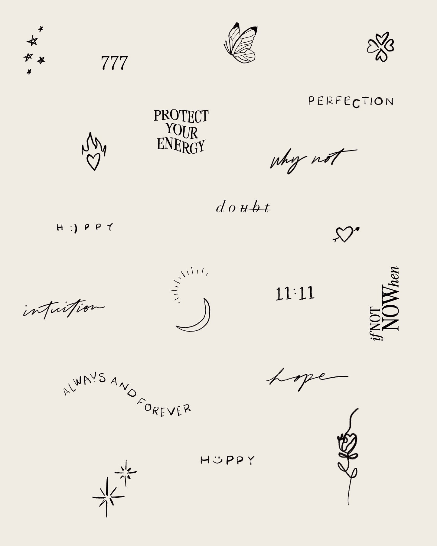 TINY TATTOO - FLASH SHEETS