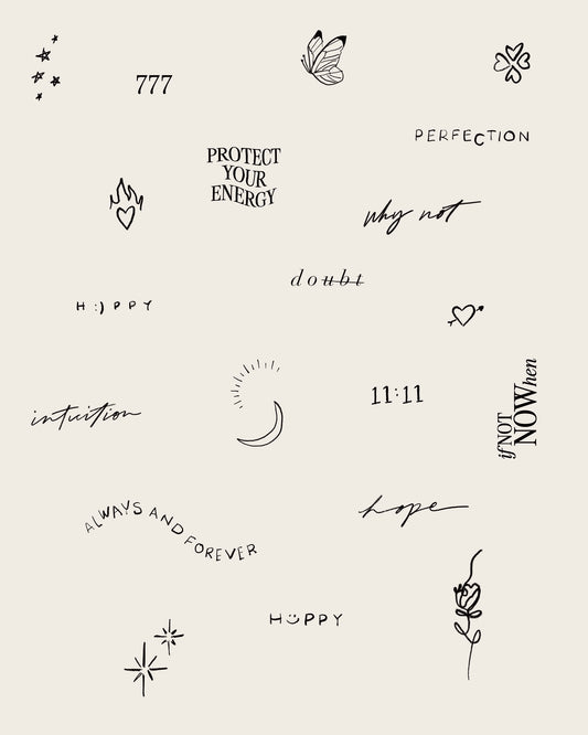TINY TATTOO - FLASH SHEETS