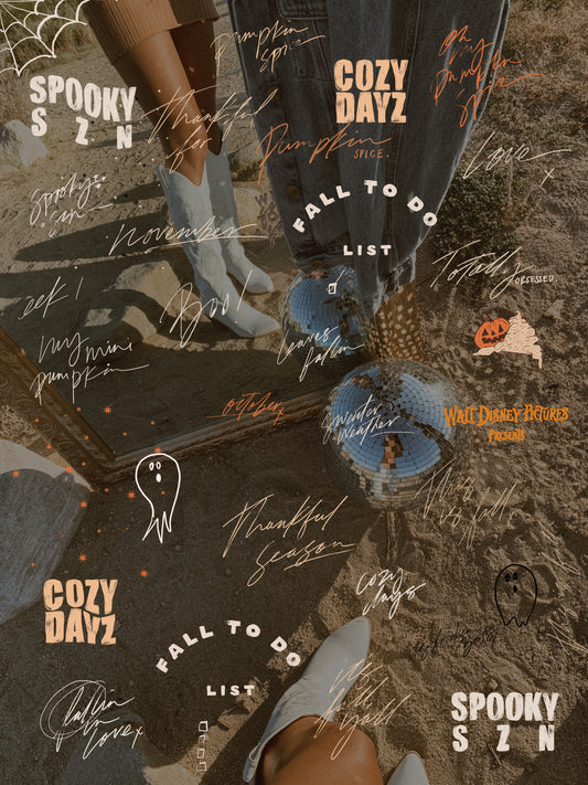 35 Fall 1.0 Hand Lettered PNGs for IG stories, collages etc!