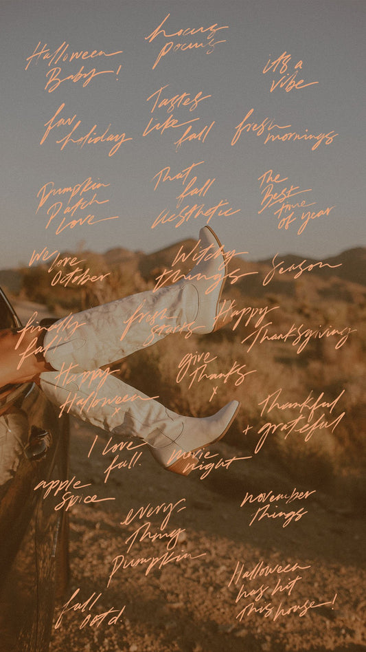 25 FALL 2.0 Hand Lettered PNGs for IG stories, collages etc!